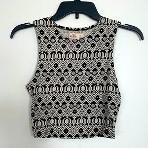 Aztec Printed Sleeveless Crop Tank